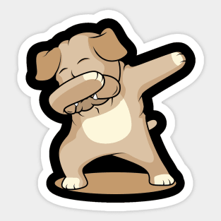 'Cute Dabbing Dog' Cool Dabbing Dog Bulldog Sticker